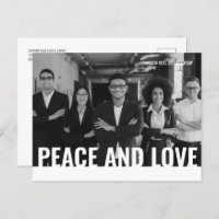 Peace and Love Simple Modern Custom Photo