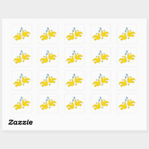 Peace and Love Square Sticker