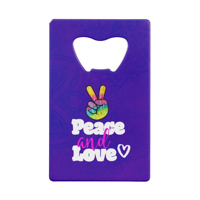 Peace and Love Typography Rainbow Hand Peace Sign (Front)