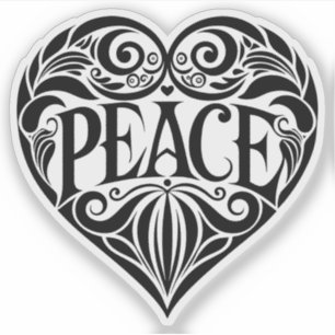 Peace and Love vinyl sticker