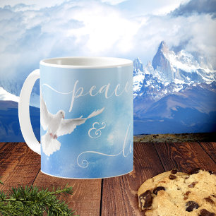 Peace and Love White Dove Mug