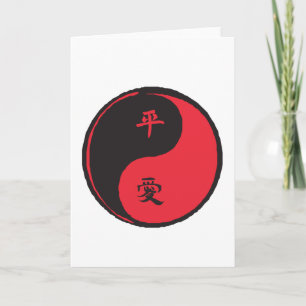 Peace and Love Yinyang Holiday Card