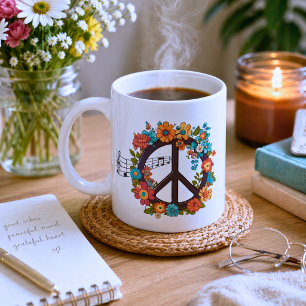 Peace and Music Coffee Mug
