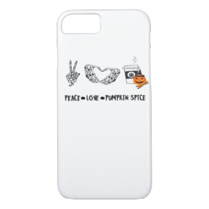 Peace And Pumpkin Spice, Halloween Skeletons Class iPhone 8/7 Case