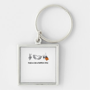 Peace And Pumpkin Spice, Halloween Skeletons Class Key Ring