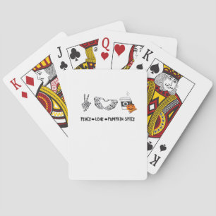 Peace And Pumpkin Spice, Halloween Skeletons Class Playing Cards