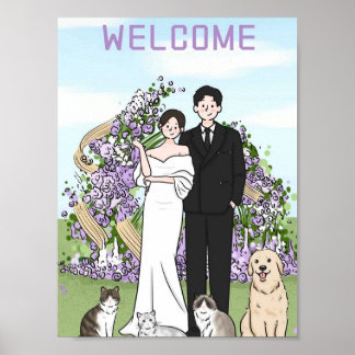 Peace and Romance wedding Poster