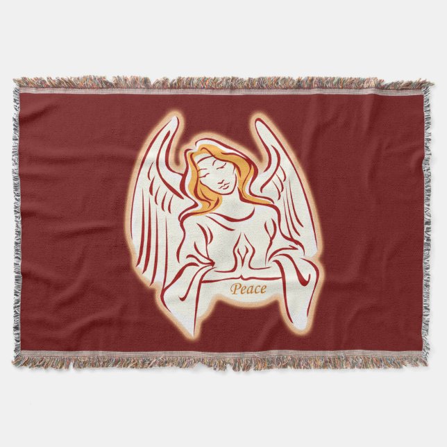 Peace Angel Throw Blanket (Front)