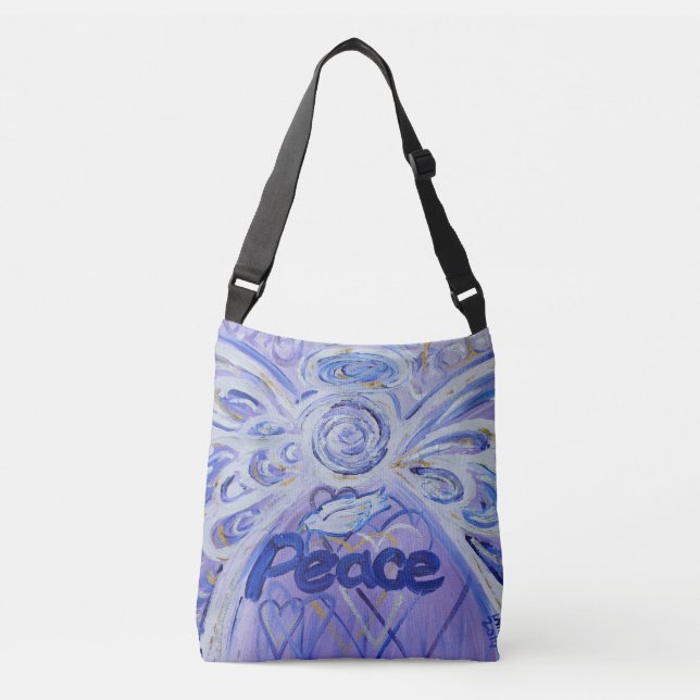 Peace Angel Word Art Purse Cross Body Bag (Front)