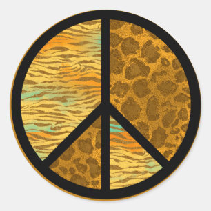 Peace Animal Pattern Sticker