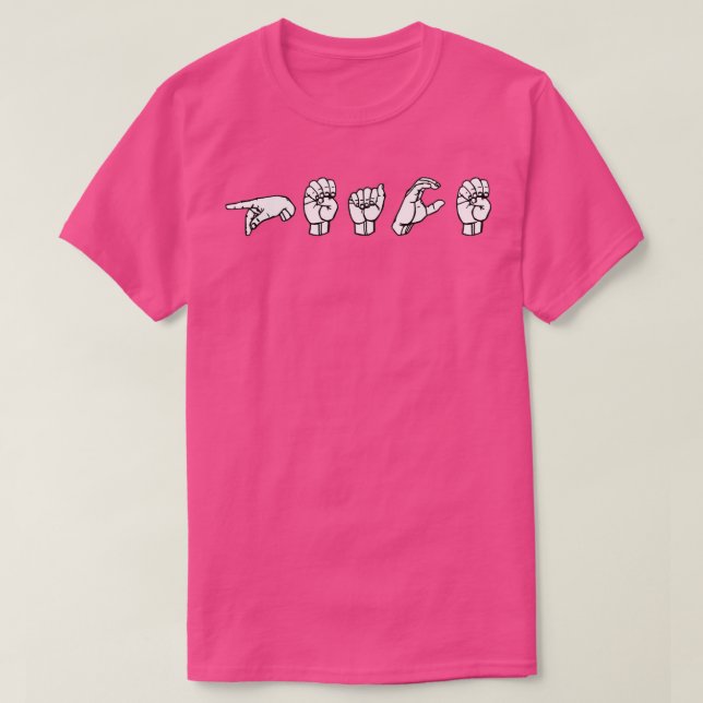 PEACE ASL Sign Language Design 7 T-Shirt (Design Front)
