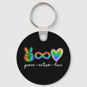 Peace Autism Love Autism Awareness T-Shirt feature Key Ring