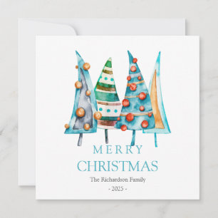 Peace Baby Doodle Pine Christmas Tree Gifts Holiday Card