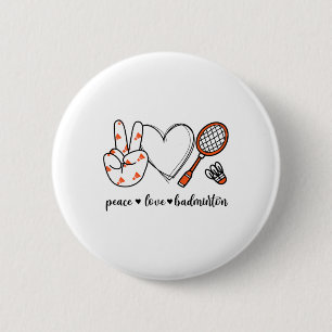 Peace Badminton Golfing Peace Hand Sign Badminton 6 Cm Round Badge
