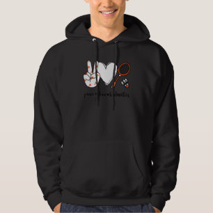 Peace Badminton Golfing Peace Hand Sign Badminton Hoodie