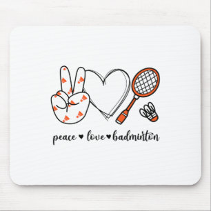 Peace Badminton Golfing Peace Hand Sign Badminton  Mouse Pad