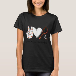 Peace Badminton Golfing Peace Hand Sign Badminton T-Shirt