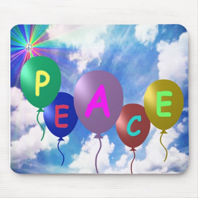 Peace Balloons 1-0-1 Mouse Pad (Front)