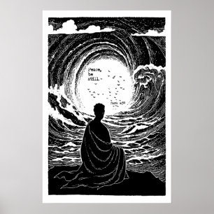 Peace Be Still Bible Art Print Mark 4 39 Storm and