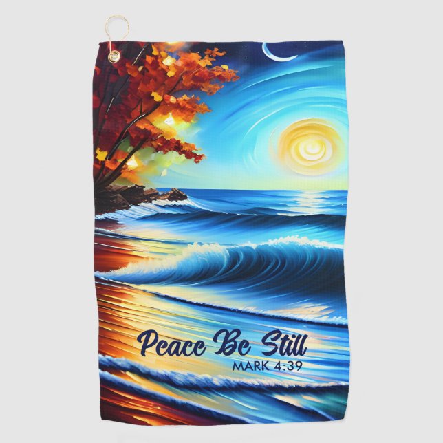 Peace Be Still Golf Towel (Front)