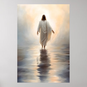 Peace Be Still Jesus Art Christian Art Jesus Walki Poster