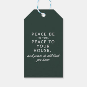 Peace Be To You, Peace To Your House Christmas Gift Tags