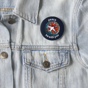 Peace be with you 6 cm round badge