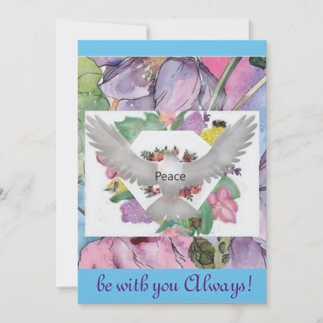 "Peace - be with you Always!" Encouragement Card (Front)