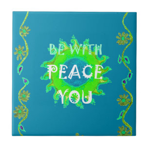 Peace Be with You Art Print Ceramic Tile
