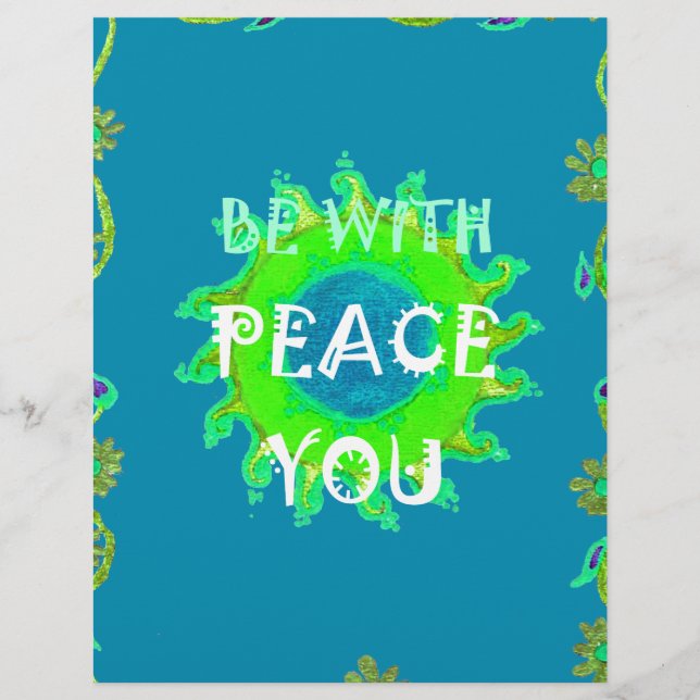 Peace Be with You Art Print Custom Letterhead (Front)