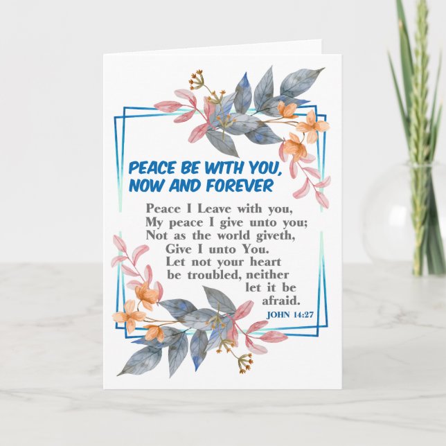 Peace be with you card (Front)