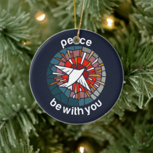 Peace be with you ceramic ornament