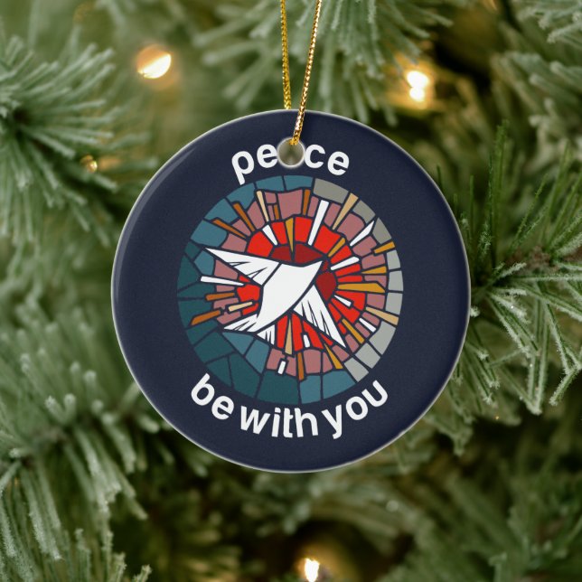 Peace be with you ceramic ornament (Tree)