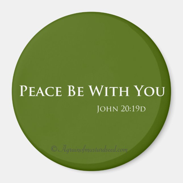 Peace be with you Easter Quote Magnet (Front)