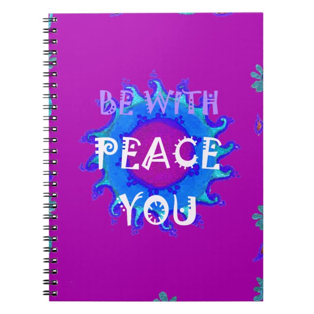 Peace Be With You Inspirational Print Notebook (Front)