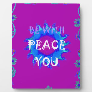 Peace Be With You Inspirational Print Plaque