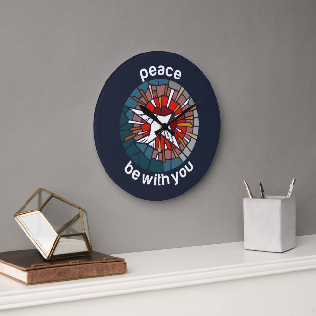 Peace be with you large clock (Office)