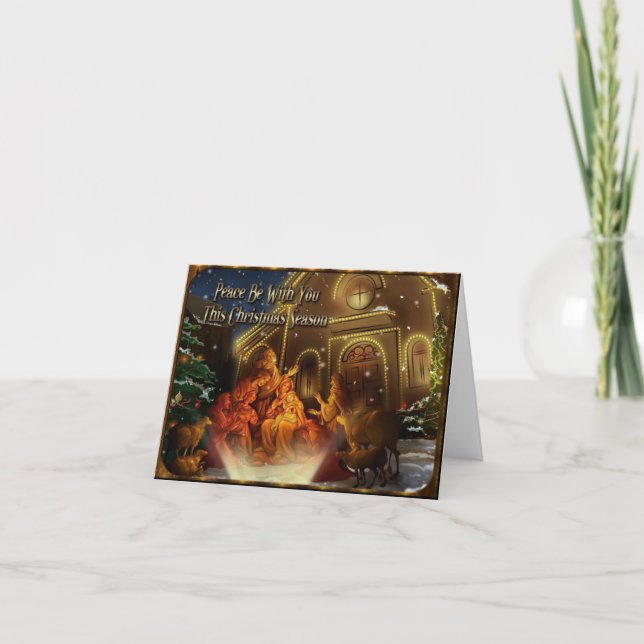 Peace Be With You Nativity Note Card (Front)