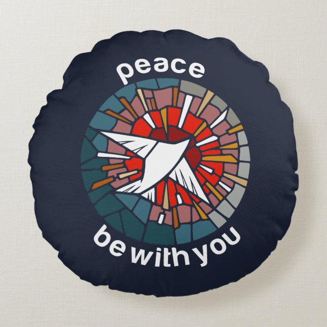 Peace be with you round cushion (Front)