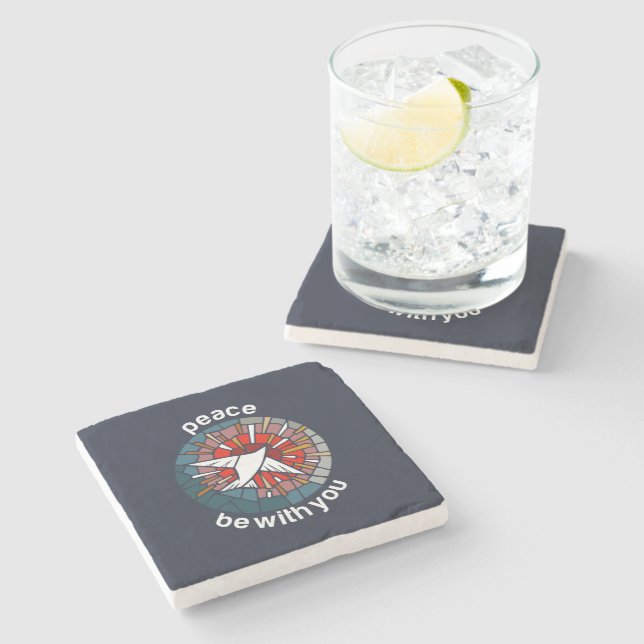 Peace be with you stone coaster (Side)