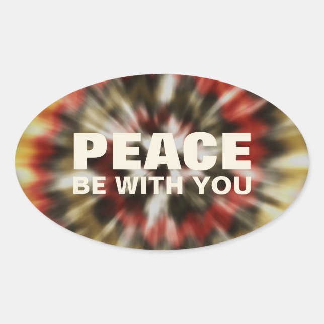 Peace Be With You Tie Dye 4PC Sticker Pack (Front)