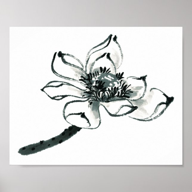 Peace | Beautiful Watercolor Lotus Poster (Front)