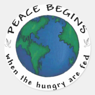 Peace Begins Classic Round Sticker