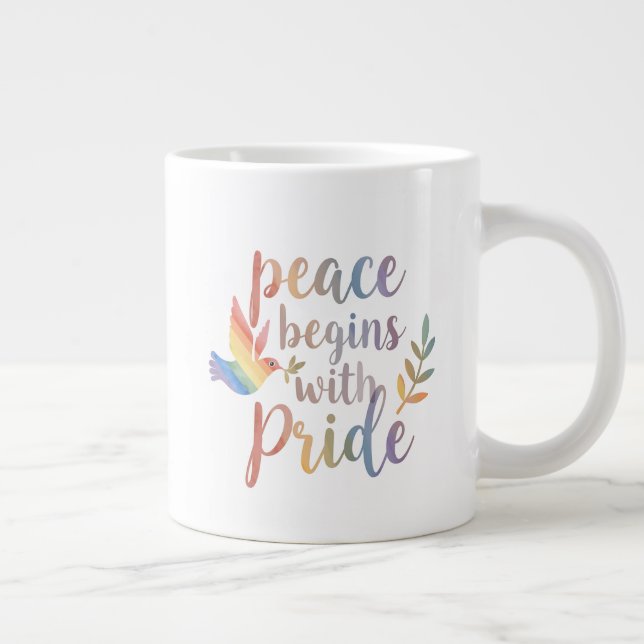 Peace Begins With Pride Design Mug (Right)