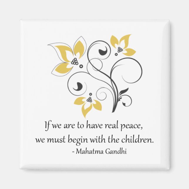 Peace Begins With The Children Magnet (Front)