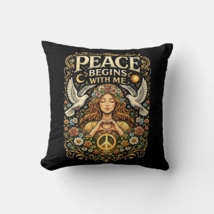 Peace Begins Within Cushion