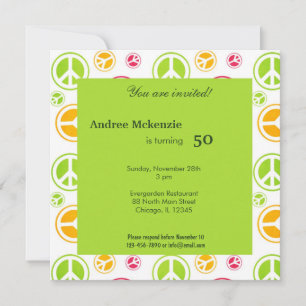 Peace Birthday Invitation