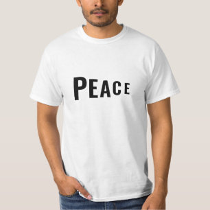 Peace black perspective typography minimalist T-Shirt