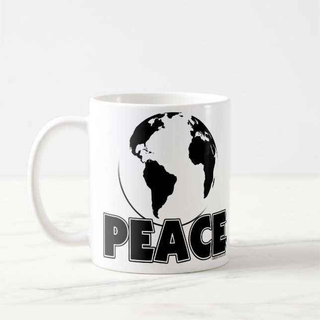 Peace Black&White Earth-Light Coffee Mug (Left)