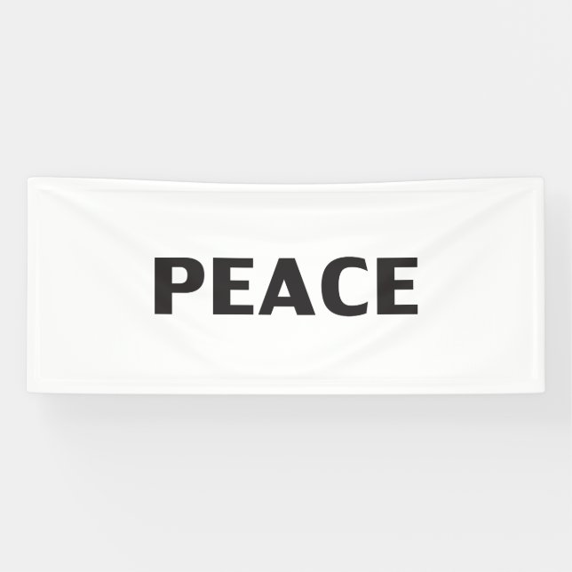 Peace black white modern simple banner (Horizontal)